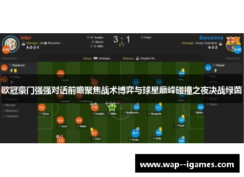 欧冠豪门强强对话前瞻聚焦战术博弈与球星巅峰碰撞之夜决战绿茵